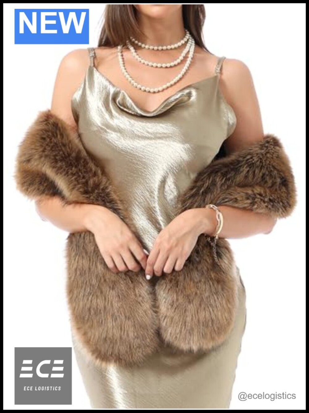 Faux Fur Collar Neck Warmer Scarf Wrap